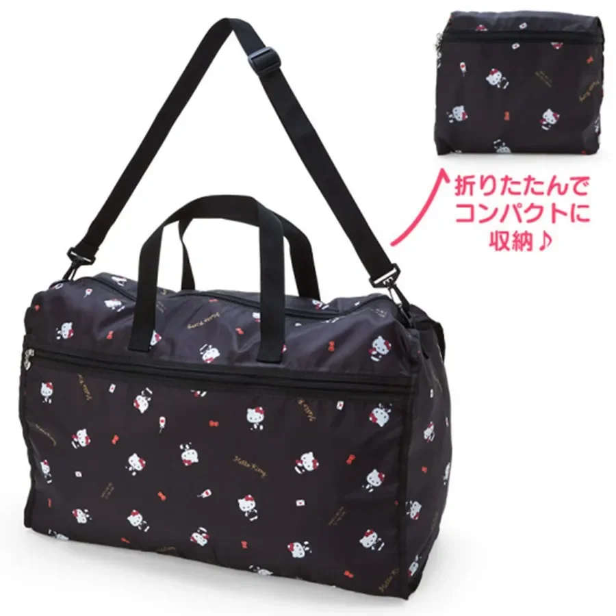 

Kawaii Cartoon Hello Kittys Travel Bag Cute Short-Distance Travel Bag Kuromi Large Capacity Foldable Luggage Bag