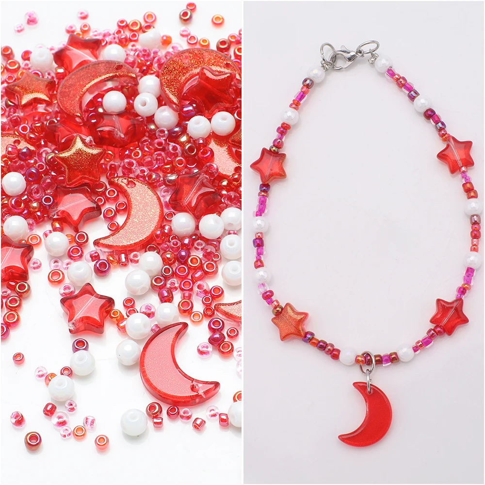 ลูกปัดแก้วคริสตัลรูปดาวและพระจ - Moon Star Earrings บทวิจารณ์และราคา