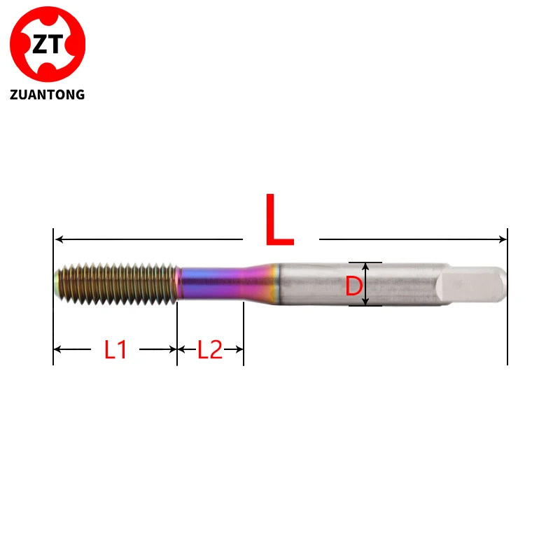 ZUANTONG HSSE-M42 JIS Standard Rollformgewindebohrer M3M4M5M6M7 M8M9M10 M11 M12 M14 M16 Maschinengewindebohrer für Aluminium/Stahl – Detail 8