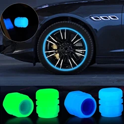 Luminous Valve Caps Fluorescent Red Night Glowing Car Motorcycle Bicycle Wheel Styling Tyre Hub Universal Cap Decor