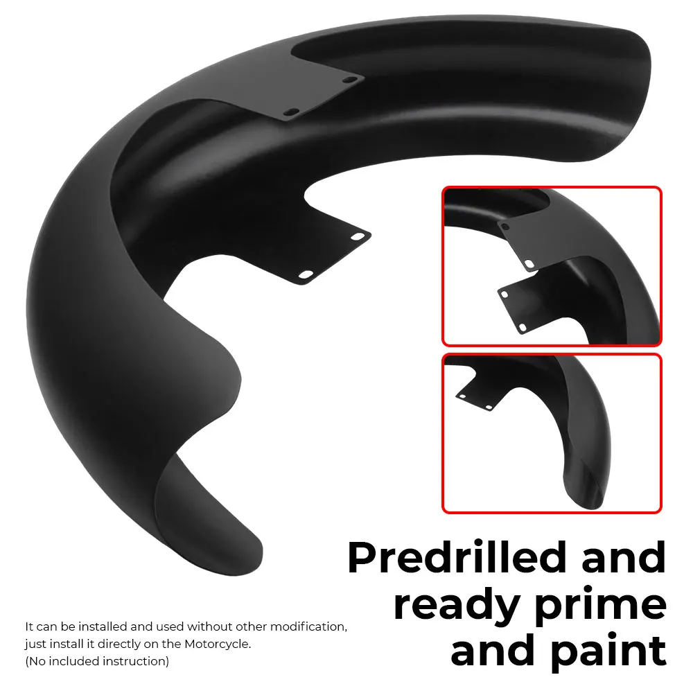 Motorcycle 21'' Front Fender&Bolts Matte Black Heavy-Duty Steel For Harley Touring Electra Glide Classic EFI FLHTCI 1996–2006