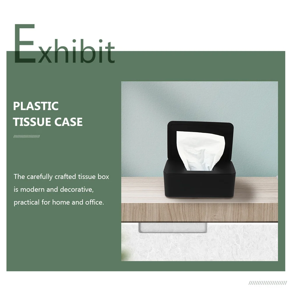 

Plastic Tissue Box With Lid Creative Design Napkin Dispenser For Home Office Dustproof Storage Container