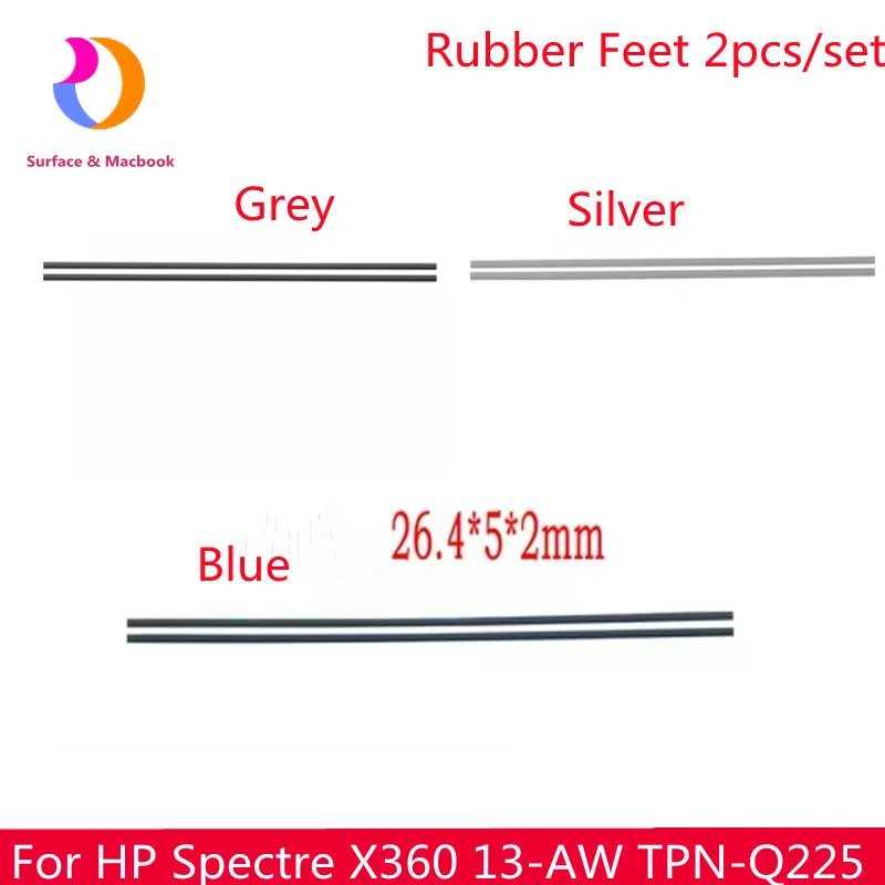

Новая подставка для ног HP Spectre X360 13-AW TPN-Q225, нижняя часть корпуса, резиновые ножки, 2 шт./компл., серебристый, синий, серый