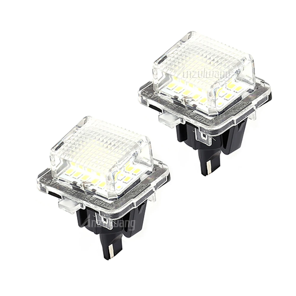 2x Canbus White For Mercedes Benz W221 Class S S400 S550 S63 AMG CL C200 LED Plate Light No Rear Light Error