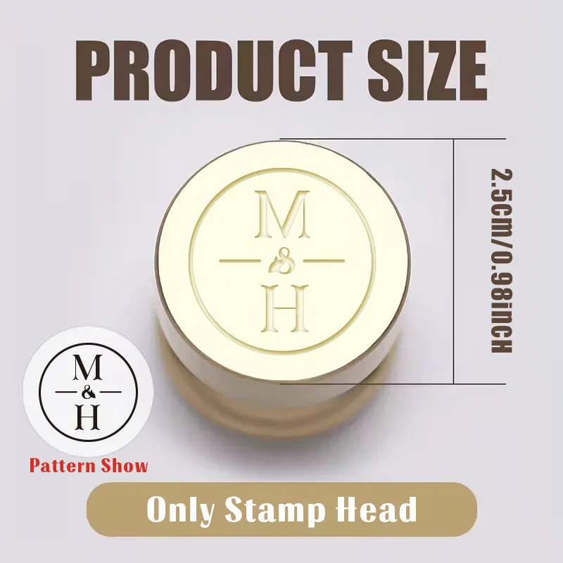 1pc Durable Customized Letter Copper Head Stamp For Card Making Clear, Personalized alphabet Sealing Wax Stamp Seal