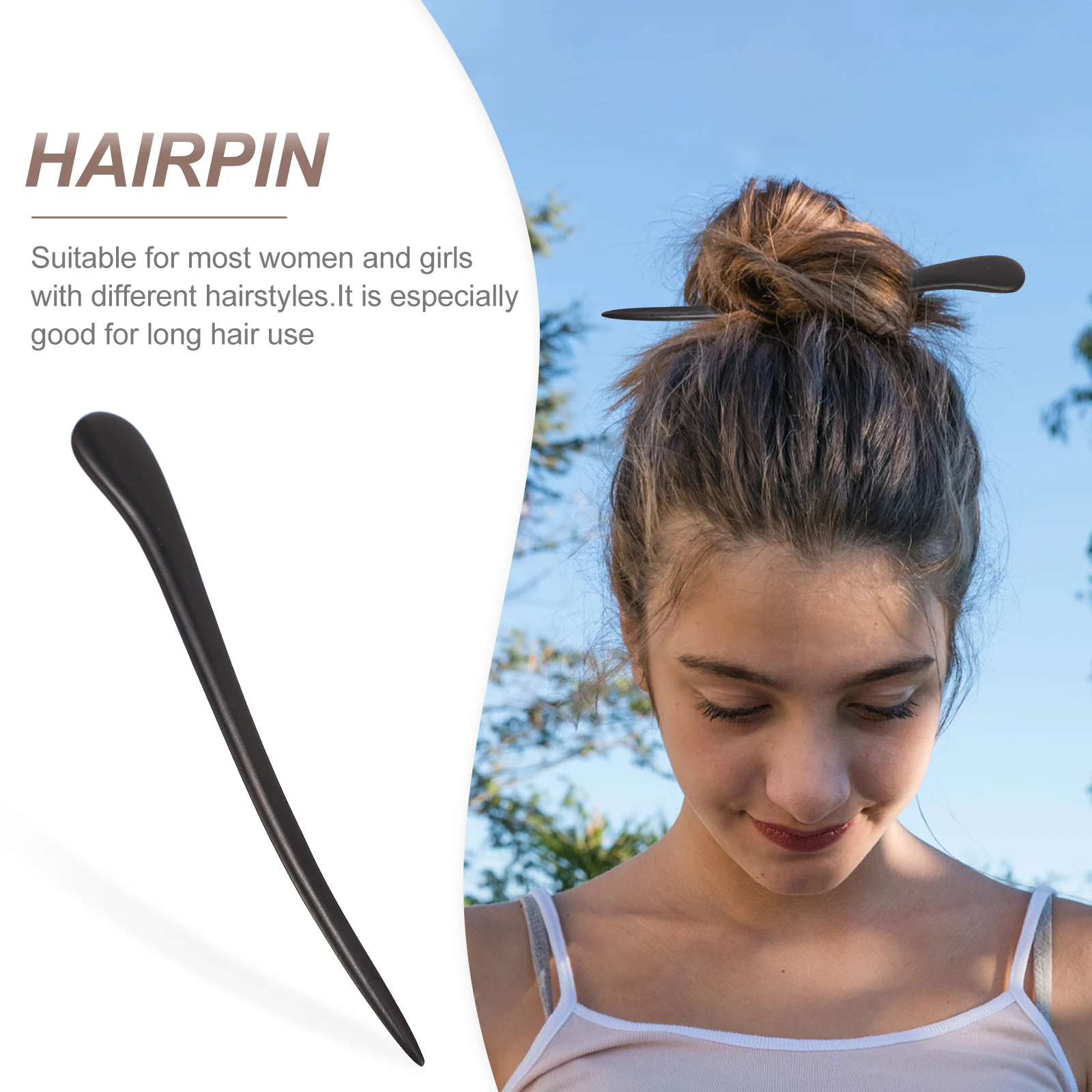

S Hairpin Vintage Chopstick for Lady Headdress Retro Hairstyle Long Hair Durable Lightweight Gift Hair Tools