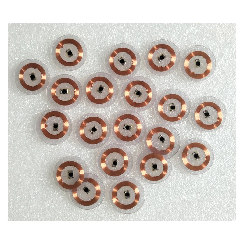 10Pcs/Lot 125Khz EM4100 TK4100 Chip Transparent Coin ID Card  RFID 25MM for Access Control