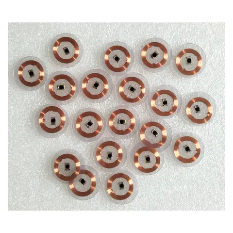 액세스 제어를 위한 10개/몫 125 khz EM4100 TK4100 투명 동전 카드 RFID 25MM