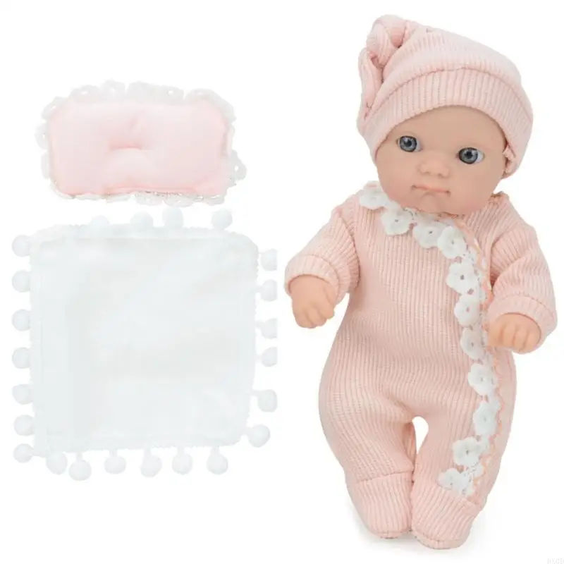 

BX0D 21cm Collectable Cuddle Doll for Boys Girls Body Caucasian Reborns Baby Doll Set Toddler Role Play Toy Best Companies