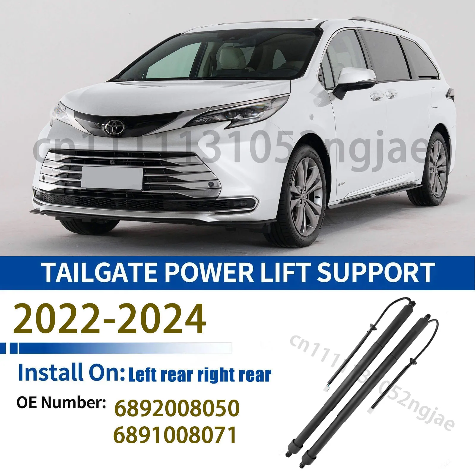 For 2022-2024 Toyota Sienna XL40 Tailgate Support Rod Rear Tailgate Strut Electric Support Struts 6892008051 6891008070