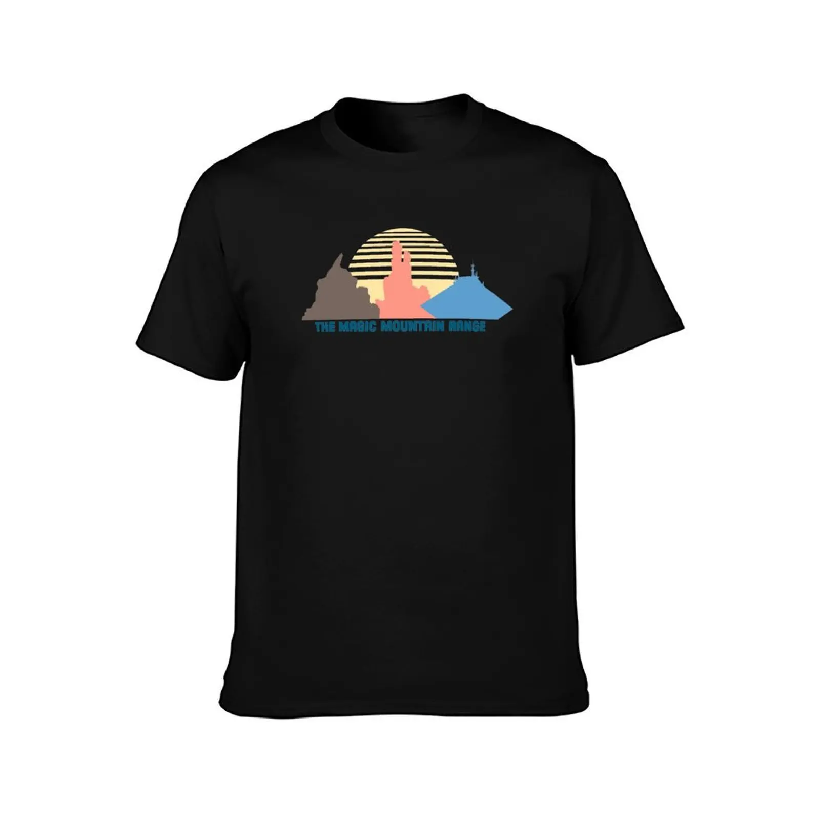 The Magic Mountain Range T-Shirt, Summer Casual Cotton Tee, Oversized Streetwear Tops, Vintage Graphic Print, Unisex Men Women