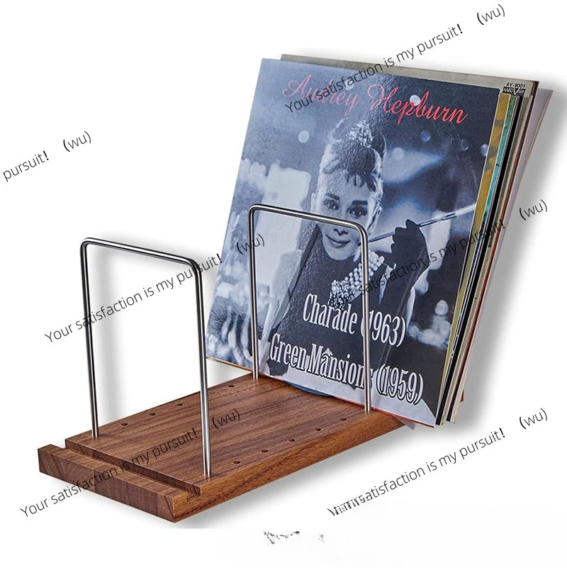Vinyl Record Storage  Vintage Desktop Record Stand Wooden Stand Vinyl Record and Album Storage
