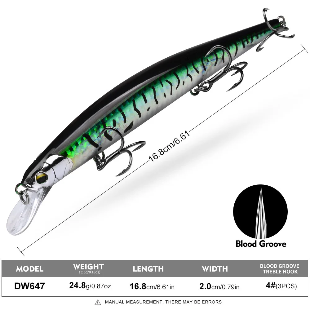 Jerkbait Minnow Hundible LHFSH – Señuelo duro con imán para lubina - imagen 4