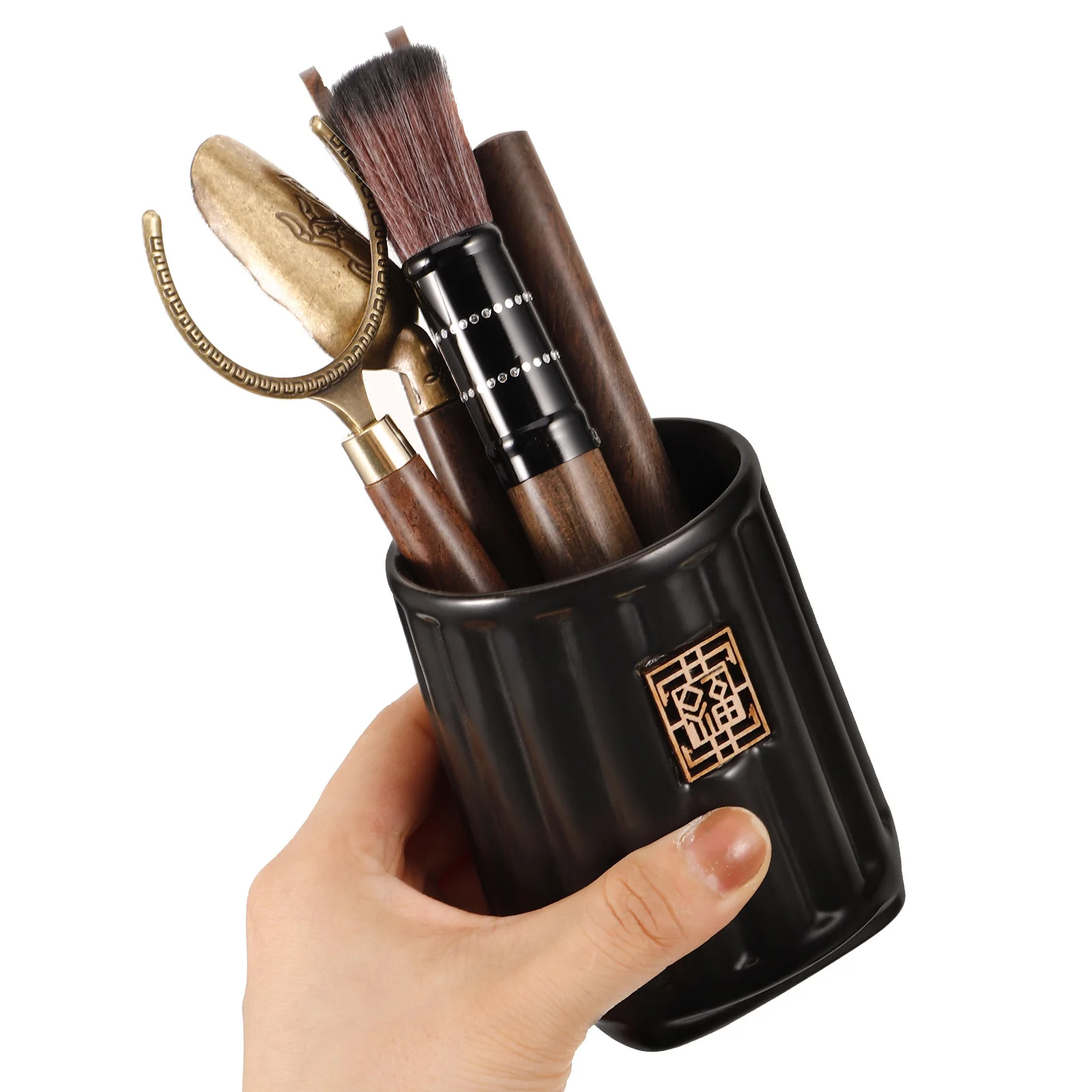 

1Set Tea Art Accessories Set Premium Chinese Tea Ceremony Tools Crafted from Ceramic Wood Nylon for Daily Use and Gifting