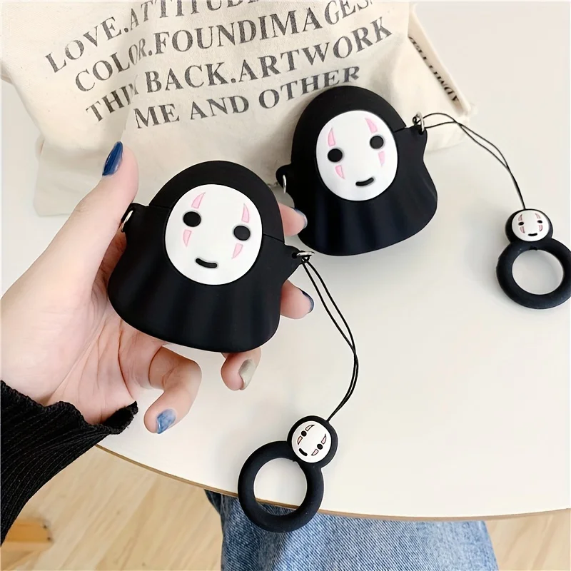 Interesting Mask Ghost Headphone Protective Case Silicone Material Suitable for AirPods 1/2/3/pro Headphone Protective Case