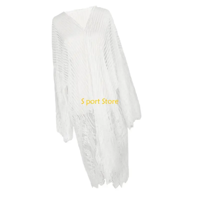 

U2JB Feminine Cover Up Hollowed Beachwear Dress Comfortable with Delicate Fringes