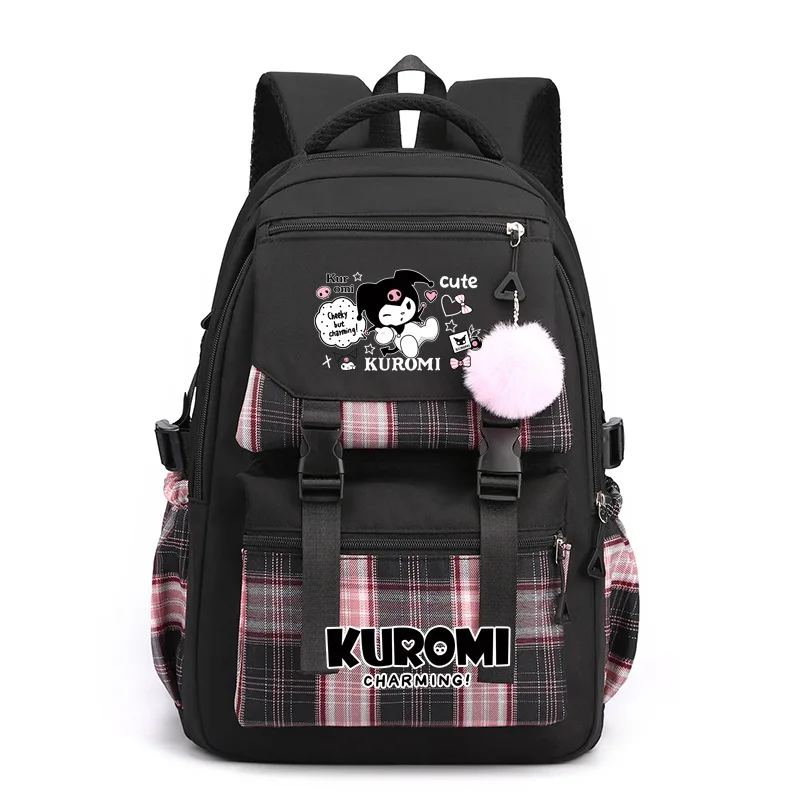 Mochila Sanrio Kuromi duża pojemność wodoodporna plecak do szkoły Kawaii Anime torebka cosplay torba podróżna uczeń dziewczyna prezent