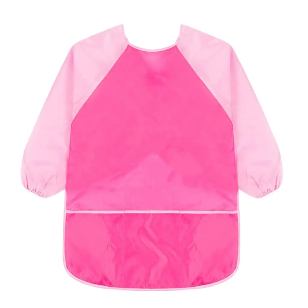 Kids Long Sleeve Painting Apron Waterproof Polyester Smock Art Blouse for School Crafting Activities