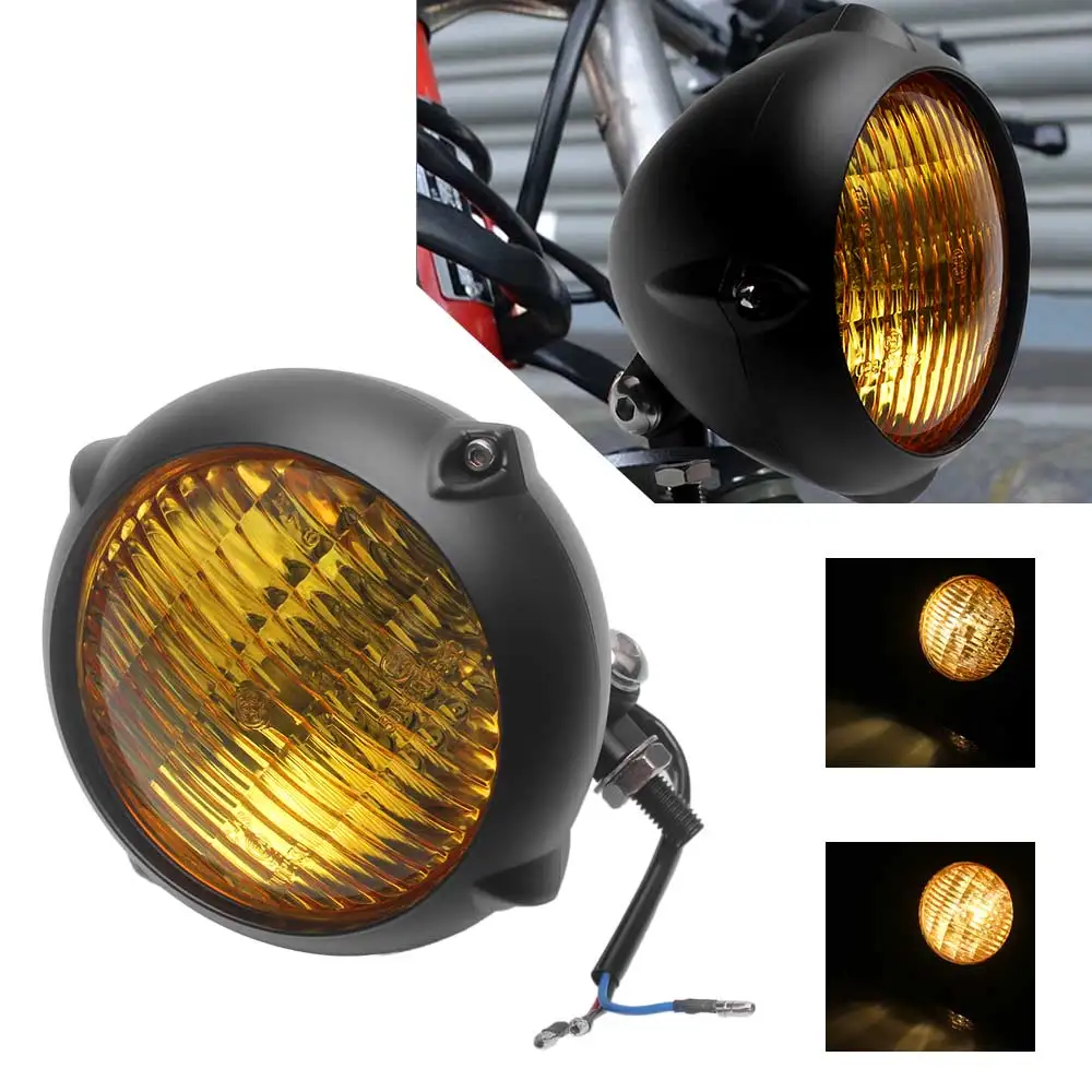 

Кастомная передняя фара для мотоциклов Harley, Kawasaki, Honda, Yamaha, Suzuki, чопперов, кафе-рейсеров, бобберов, круизеров, запчасти для освещения