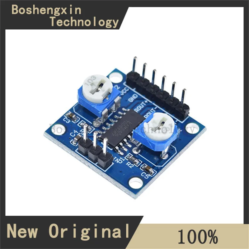 1 Stück PAM8406 digitale Verstärkerplatine mit Lautstärkepotentiometer Stereo rauschfreier Verstärker 5Wx2