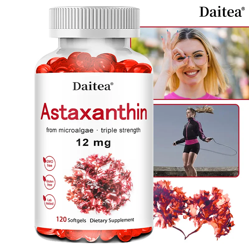 Astaxanthin Capsules - Powerful Antioxidant, Supports Vision, Eye and Skin, Muscle, Joint and Immune Health
