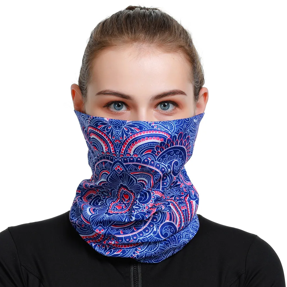 2024 New Fashion Magic Seamless Bandanas For Women Men Multifunctional Headband Sport Mask Balaclava Flower Neck Scarf Skull