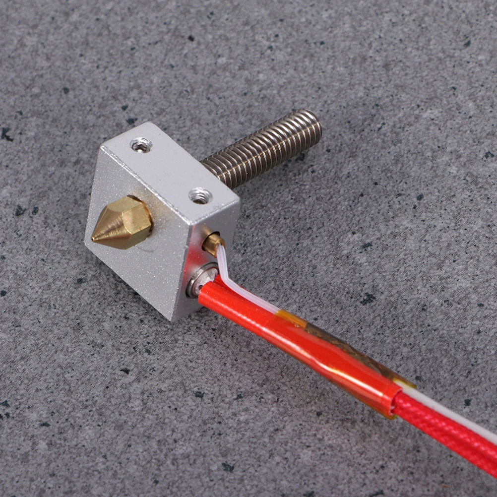 

2pcs Extruder Part Hot End Heating Nozzle Direct Feed Aluminum Alloy Brass Nozzle For 3D Printer Assorted Color Easy