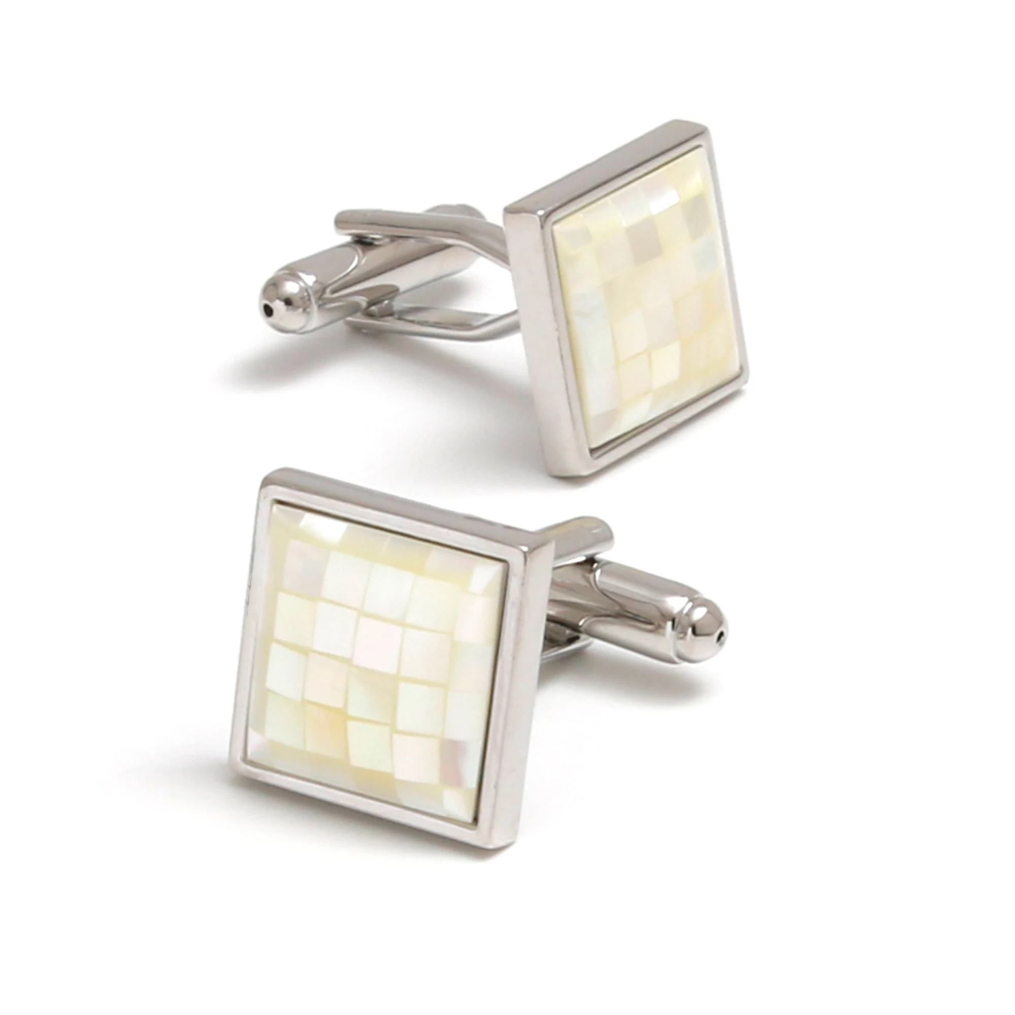 

Cufflinks for Men TOMYE XK24040 Luxury Shell Button Copper Silver Color Square Cuff Links Dress Shirt Jewelry