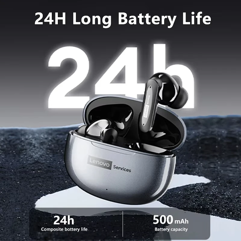 لينوفو ترقية LE202 في الأذن سماعات بلوتوث لاسلكية حقيقية مع ميكروفونات ستيريو للحد من الضوضاء باس HIFI اللمس سماعات