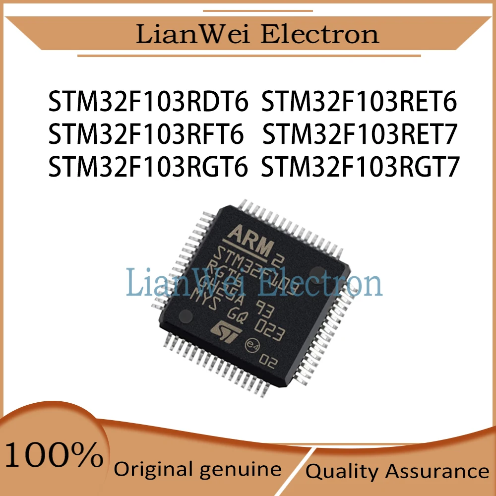 STM32F103 STM32F103RDT6 STM32F103RET6 STM32F103RFT6 STM32F103RET7 STM32F103RGT6 STM32F103RGT7 IC MCU Chip LQFP-64