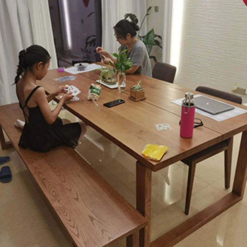 

Design Homestay Dining Tables Kitchen Restaurant Minimalist Villa Dining Tables New Style Home Furniture Mesa Comedor Ls40cz