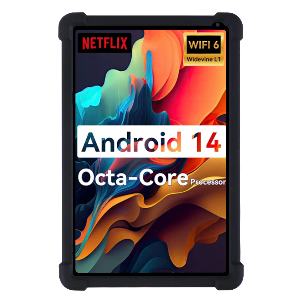 Dla tabletu Whitedeer C108 10,1 cala Android 14 odporna na wstrząsy obudowa Whitedeer 10 cali miękka silikonowa podstawka ochronna