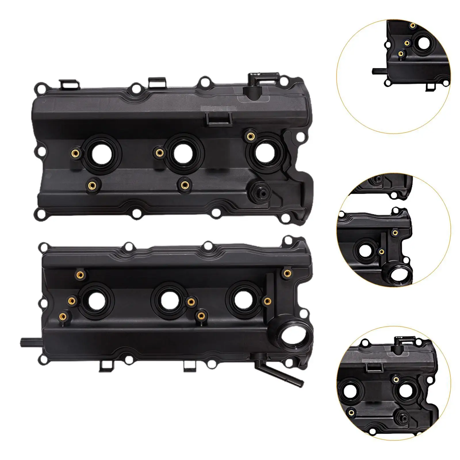 2x cubiertas de válvula de motor 13264-am610 con conjunto de junta repuestos portátiles reemplaza directamente los accesorios para Infiniti M35
