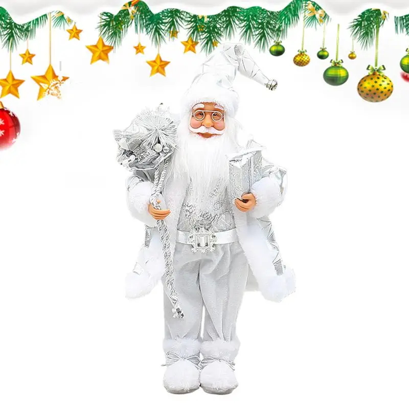 

Standing Santa Claus Figurine Christmas Fireplace Santa Decorations Santa Christmas Ornaments Decorations For Home Shelf Table