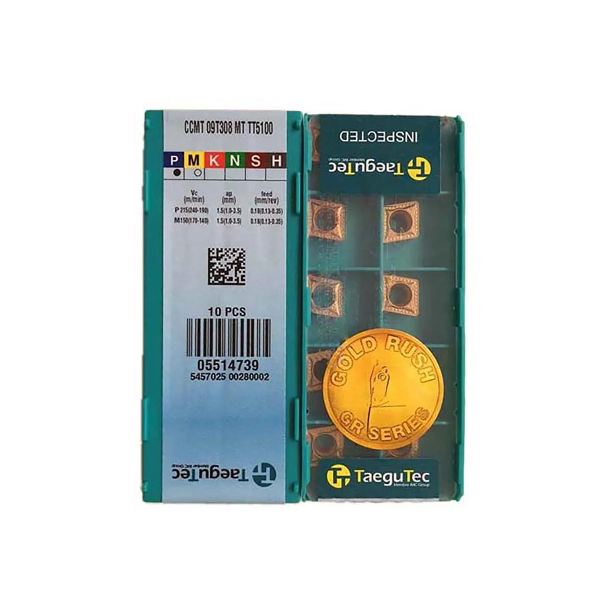 TaeguTec SOMT 09T308DP TT9080 – 10 Hartmetall-Wendeschneidplatten, Neu