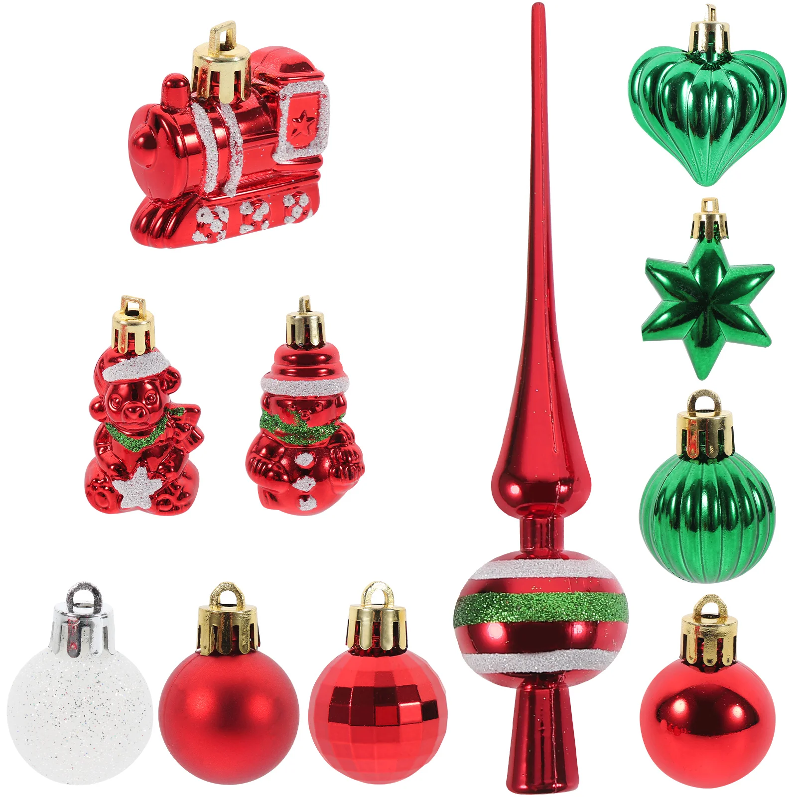 

Miniature Christmas Balls on Top of The Tree Topper Cartoon Decorations Xmas Finial Toppers Unique