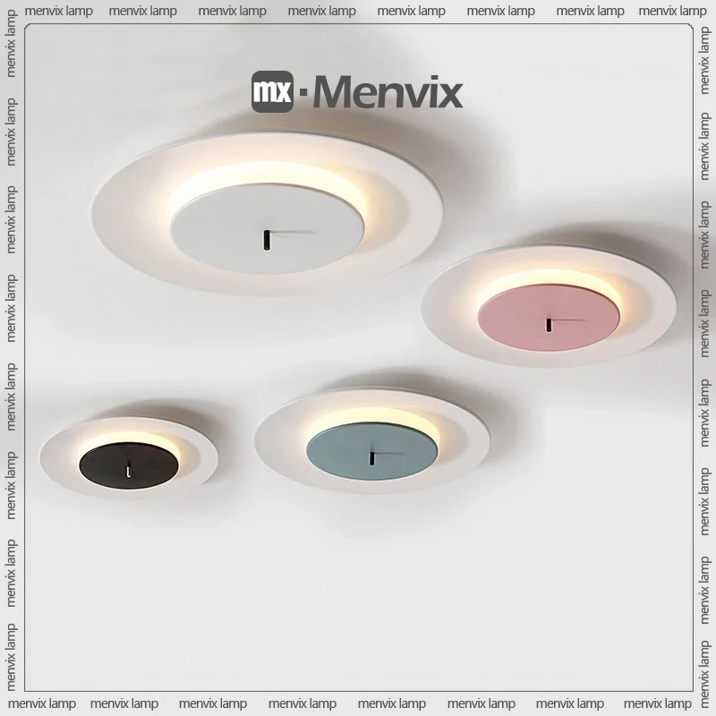 Imagem -06 - Menvix Macaron Lâmpadas de Teto Luzes Led para o Quarto Quarto Lâmpada Inteligente Luminária Ultrafinos Sala