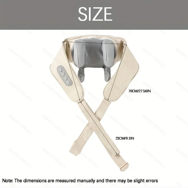 جهاز تدليك الرقبة مع وظيفة الضغط الساخن يسترخاء آلام عضلات الكتف والظهر، جهاز تدليك محمول للرقبة والأكتاف #6