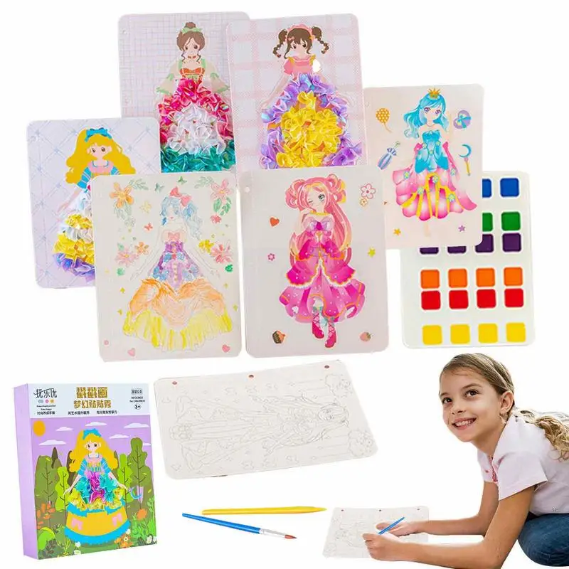 

Poke Art DIY Toys DIY 3D Cartoon Hand-Painted Dress Up Book Toy Puzzle Puncture Painting Educational Toys Poking And Painting