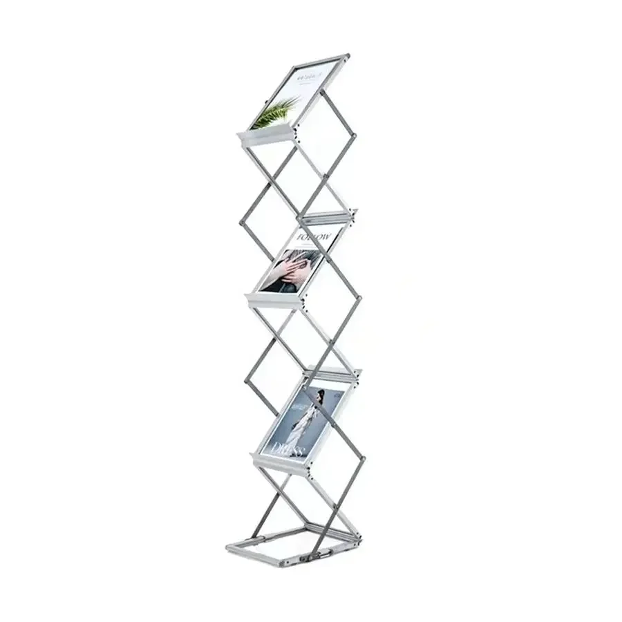 2026 Acrylic Zigzag Brochure Holder Magazine Book Display Racks