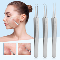 Profession Stainless Steel Blackhead Remover Tweezers Home Needles Acne Pimple Blemish Treatments Face Skin Care Beauty Tools