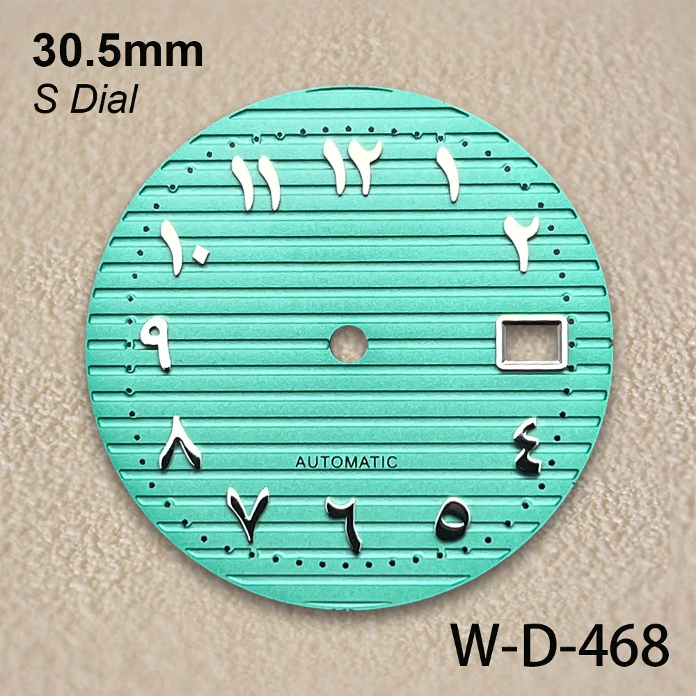 30.5mm S Logo Arab Dial Fit NH35/NH36 Japanese Movement High-Quality Dial Watch Modified Accessories