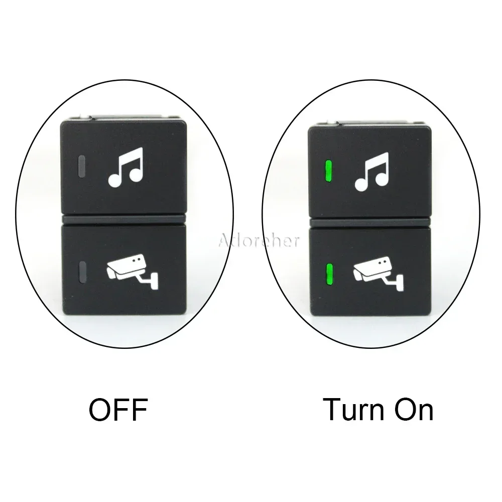 Car LED Light Dual Switch Music Roof Camera Switch Tail Light Button With Wire For CRV URV AVANCIER CITY Accessories