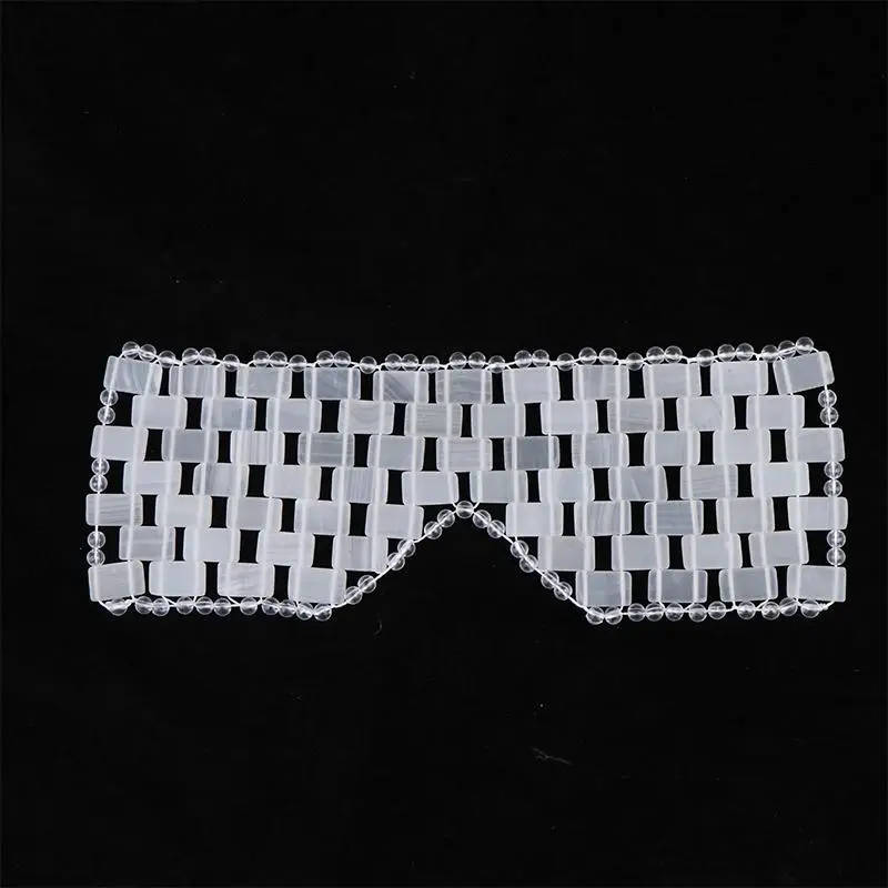 1Pcs Natural White Marble Eye Mask Cooling White Marble Eye Mask Massager For Eye Relax Sleep Massager Mask Tools Care Stone