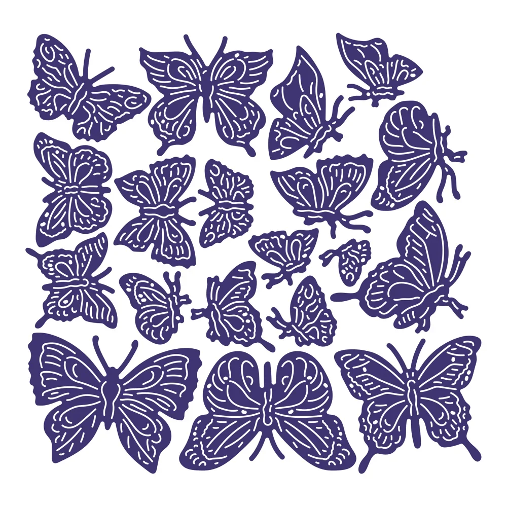 February  Butterflies 2024 Release Metal Cutting Dies Scrapbook Diary Decoration Stencil Embossing Template Diy Greeting Card