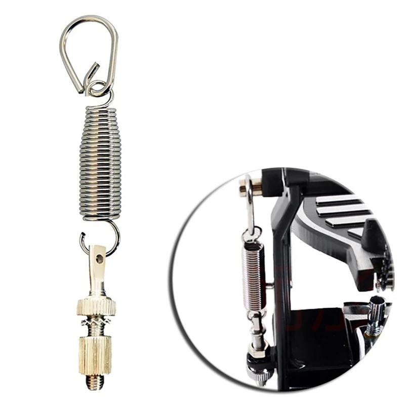 Metal Bass Drum Foot Pedal Spring With D-Ring Springs Tensioner For Drummer Percussionist Musical Accessories