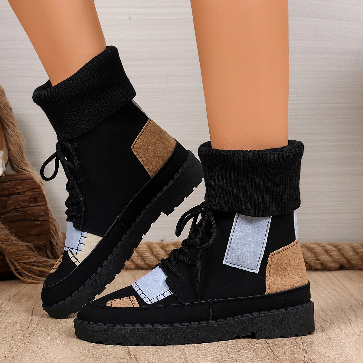 Botines De Mujer, Zapatos deportivos para correr con cordones, plataforma De nieve informal, Zapatos De Mujer, otoño 2025, nuevas botas De nieve De talla grande, Zapatos De Mujer