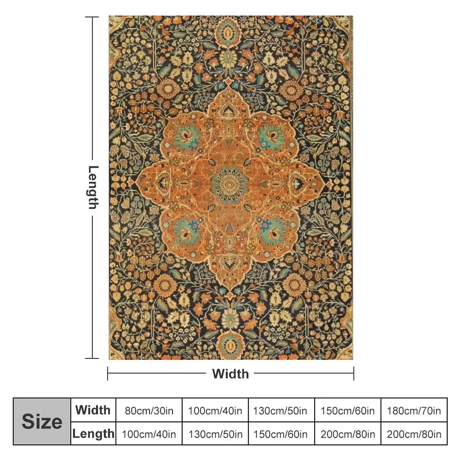 Antique Mohtashem Kashan Persian Rug Print Throw Blanket Bed Fashionable manga Custom Hairys Bed linens Sofa Throw Blankets