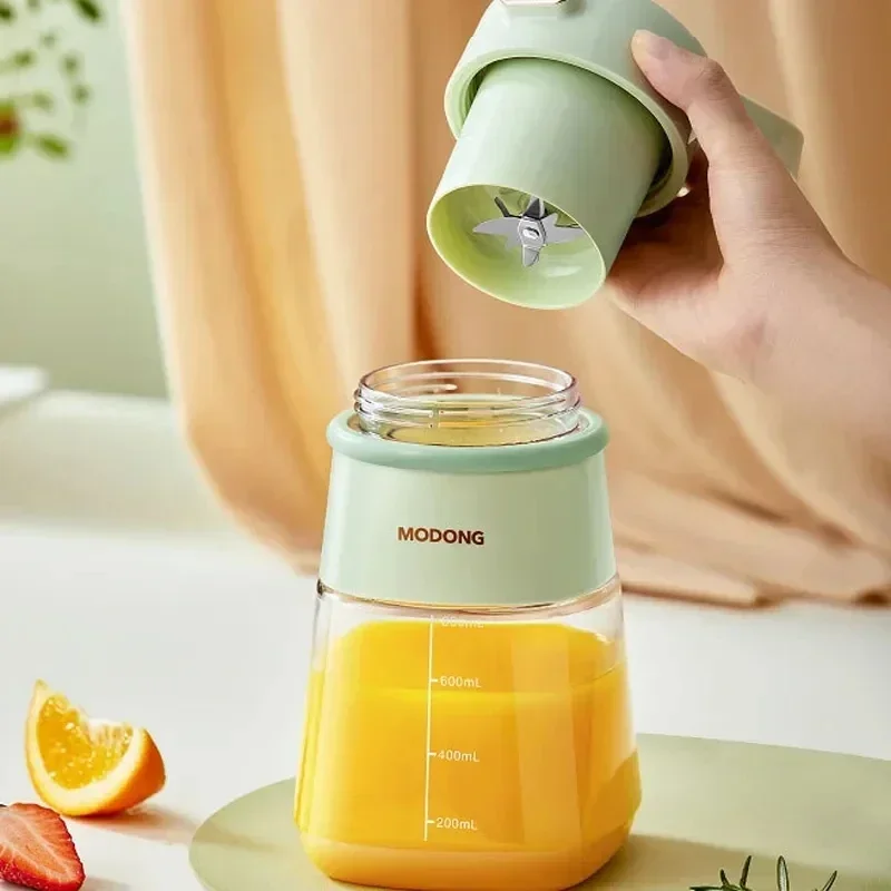 For New 800ml Juicer elektrik portabel Blender Smoothie cangkir jus nirkabel mixer buah jeruk pemeras pembuat jus 1500mAh