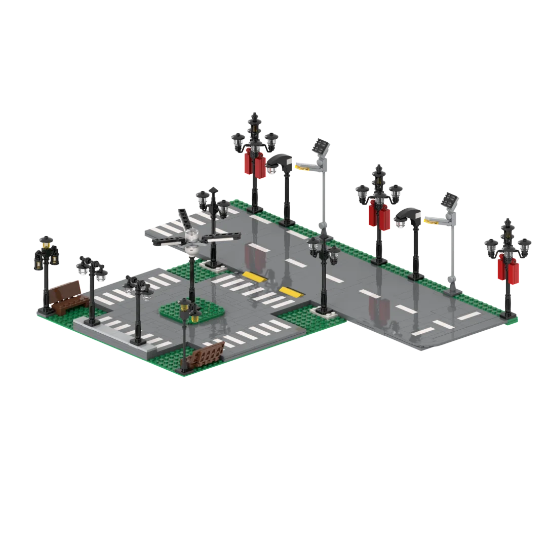 مجموعة إضاءة الشوارع على شكل شخصيات المدينة ، قطع غيار MOC نموذج لألعاب الأطفال #4
